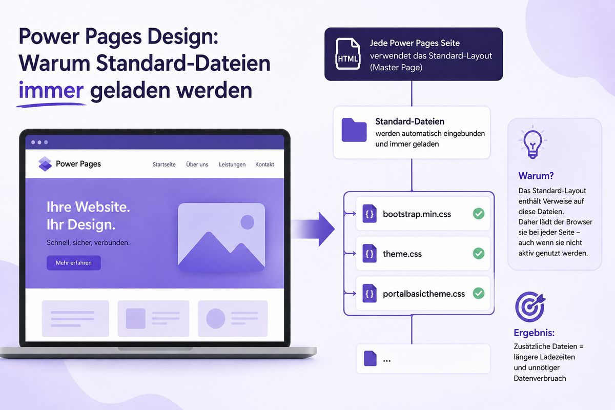 Power Pages Design: Warum Standard-Dateien immer geladen werden - webX