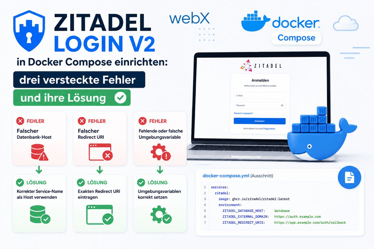 Zitadel Login V2 in Docker Compose einrichten: drei versteckte Fehler ...